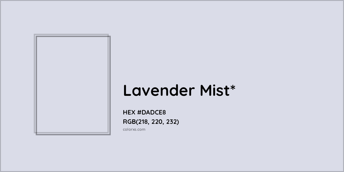 HEX #DADCE8 Color Name, Color Code, Palettes, Similar Paints, Images