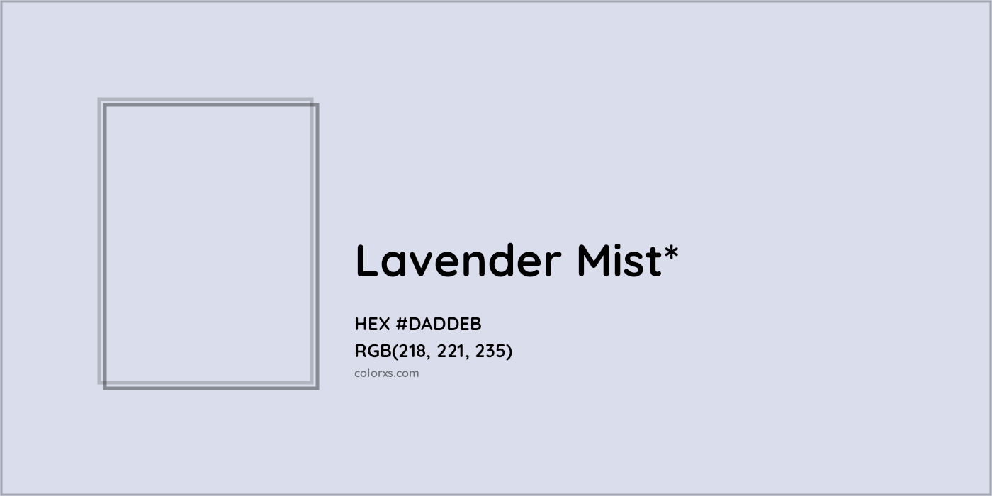 HEX #DADDEB Color Name, Color Code, Palettes, Similar Paints, Images