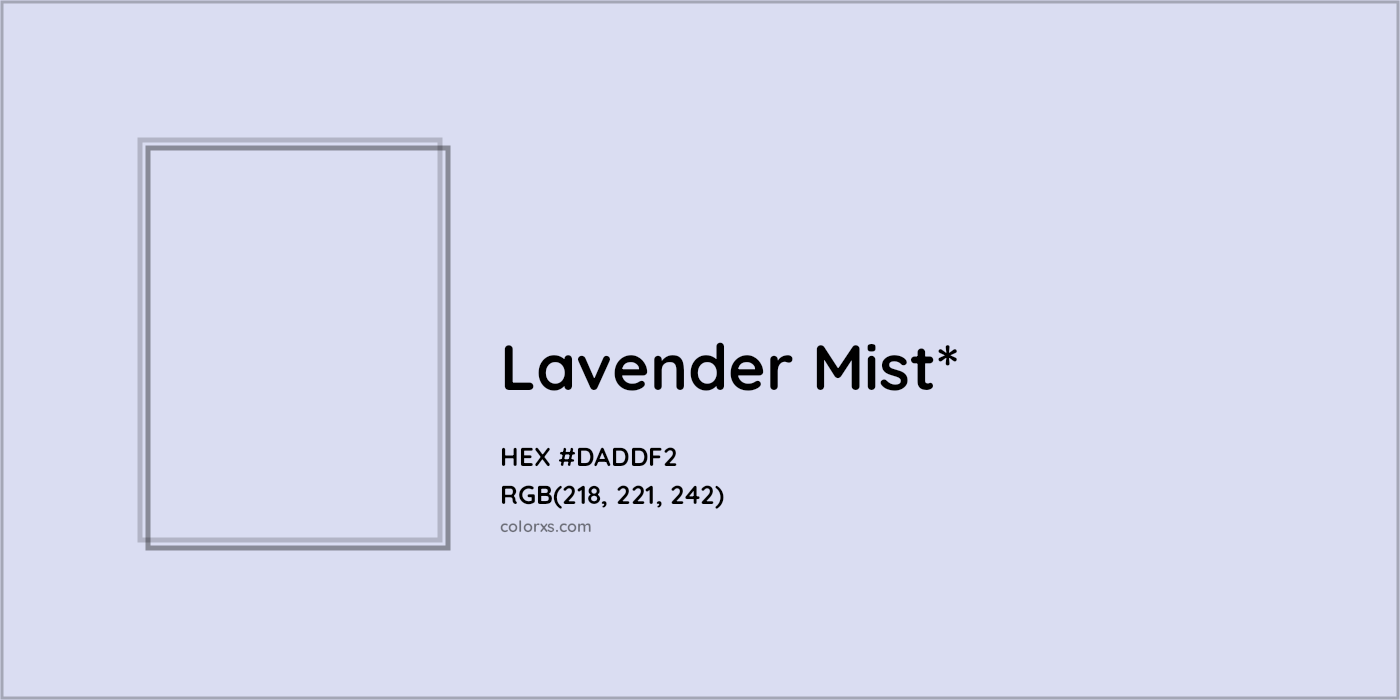 HEX #DADDF2 Color Name, Color Code, Palettes, Similar Paints, Images