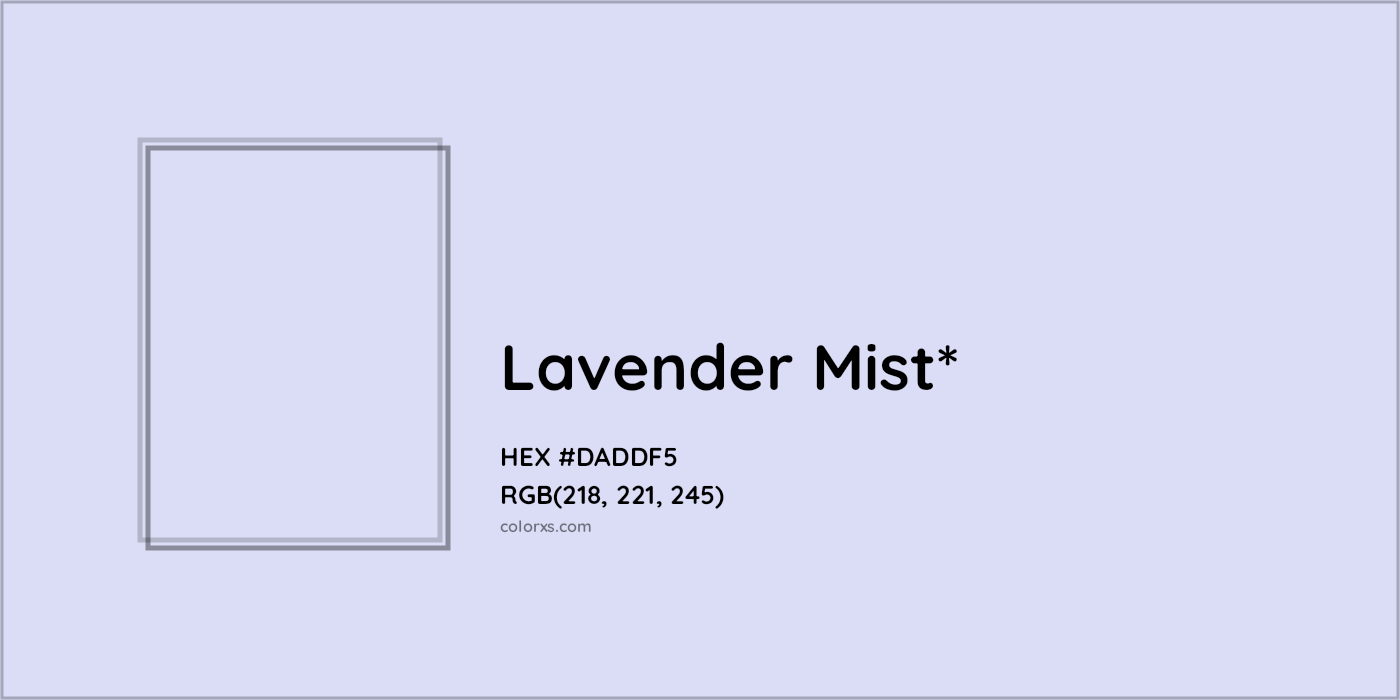 HEX #DADDF5 Color Name, Color Code, Palettes, Similar Paints, Images
