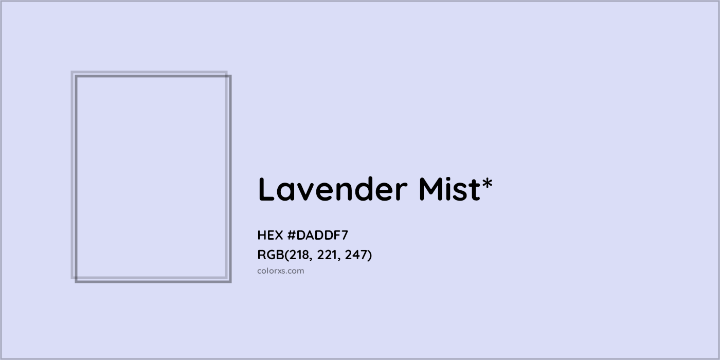 HEX #DADDF7 Color Name, Color Code, Palettes, Similar Paints, Images