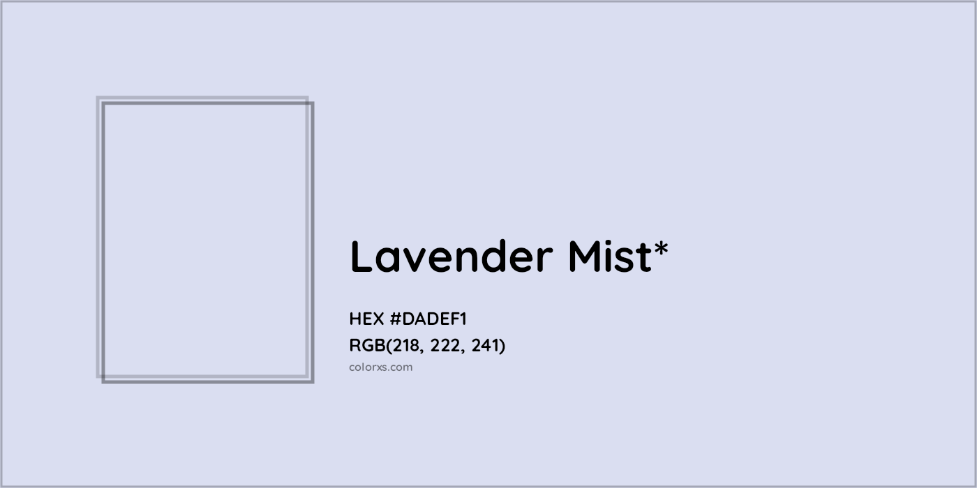 HEX #DADEF1 Color Name, Color Code, Palettes, Similar Paints, Images