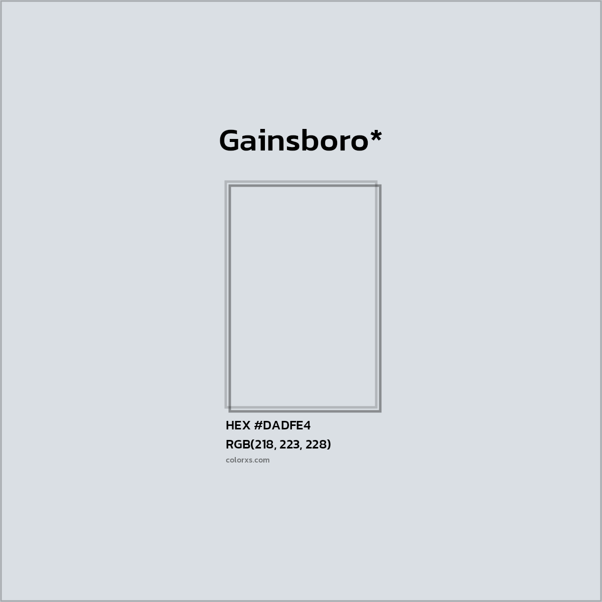 HEX #DADFE4 Color Name, Color Code, Palettes, Similar Paints, Images