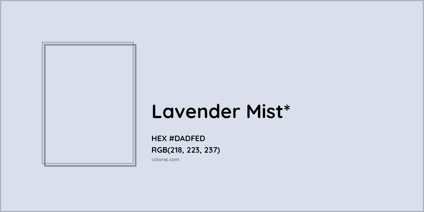 HEX #DADFED Color Name, Color Code, Palettes, Similar Paints, Images