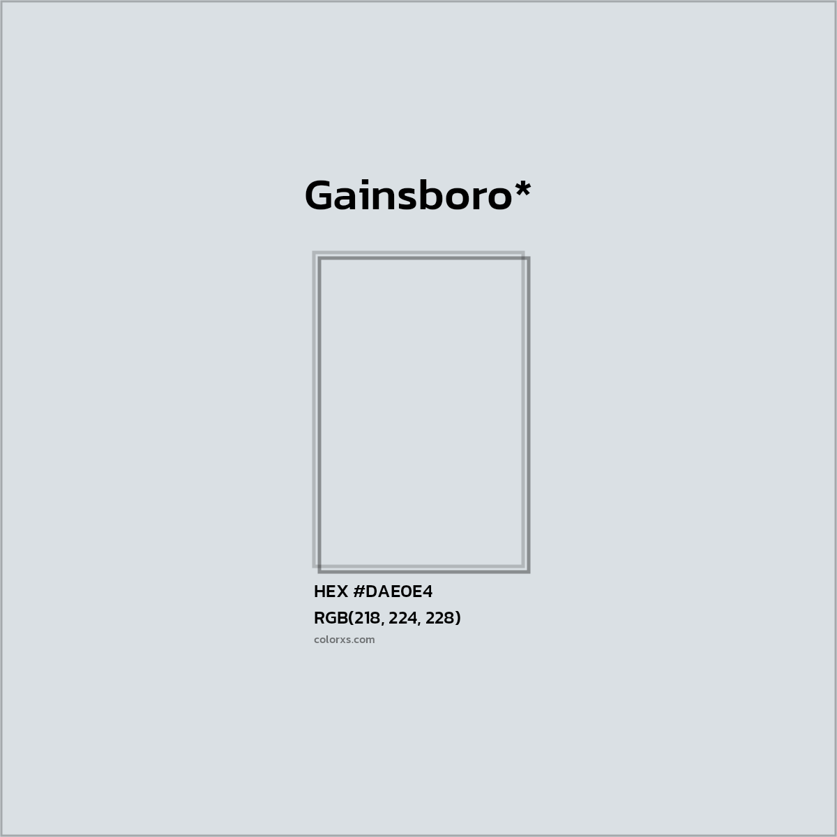 HEX #DAE0E4 Color Name, Color Code, Palettes, Similar Paints, Images