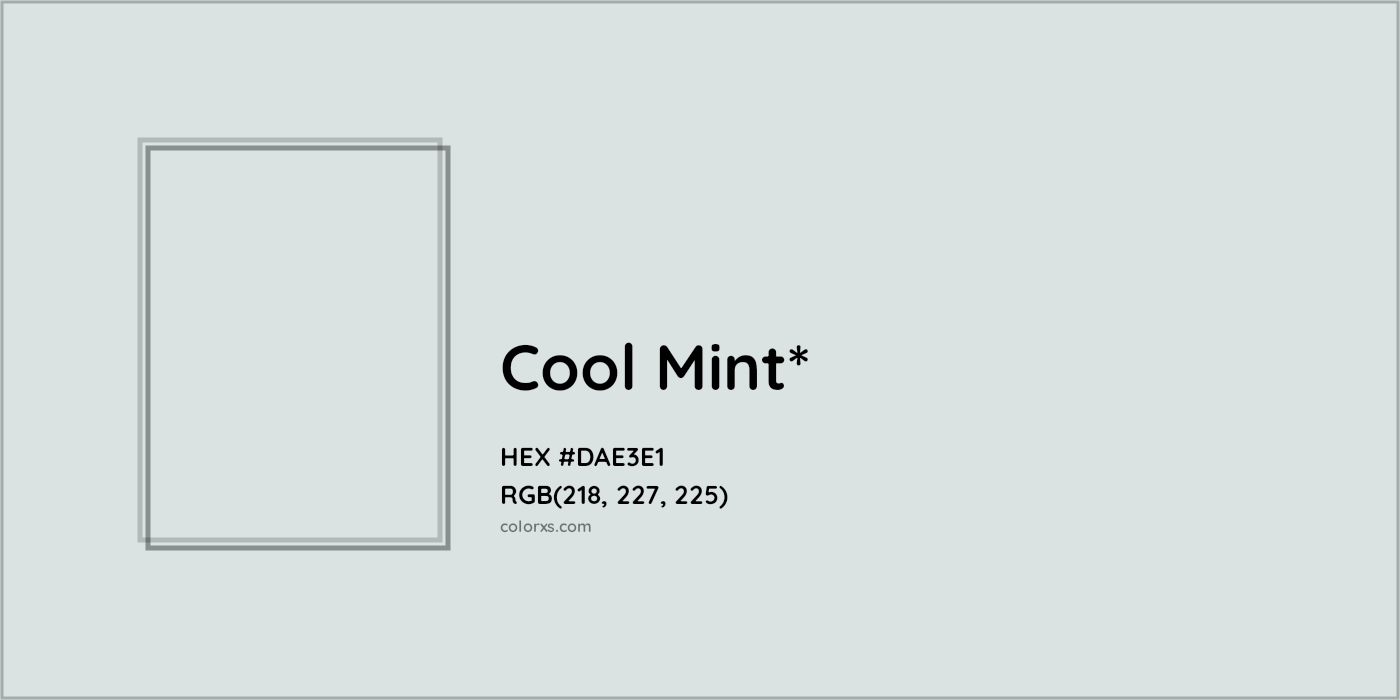 HEX #DAE3E1 Color Name, Color Code, Palettes, Similar Paints, Images
