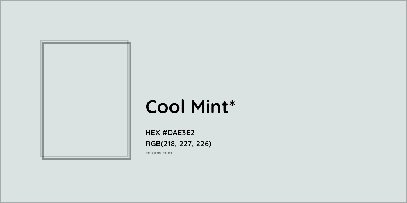 HEX #DAE3E2 Color Name, Color Code, Palettes, Similar Paints, Images