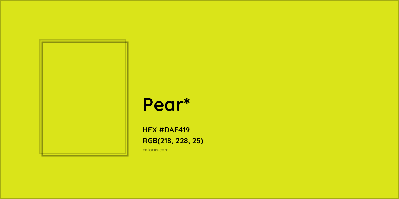 HEX #DAE419 Color Name, Color Code, Palettes, Similar Paints, Images