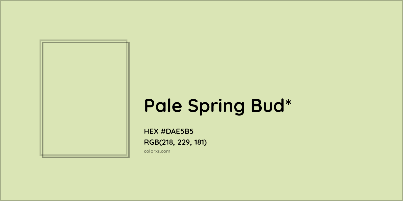 HEX #DAE5B5 Color Name, Color Code, Palettes, Similar Paints, Images