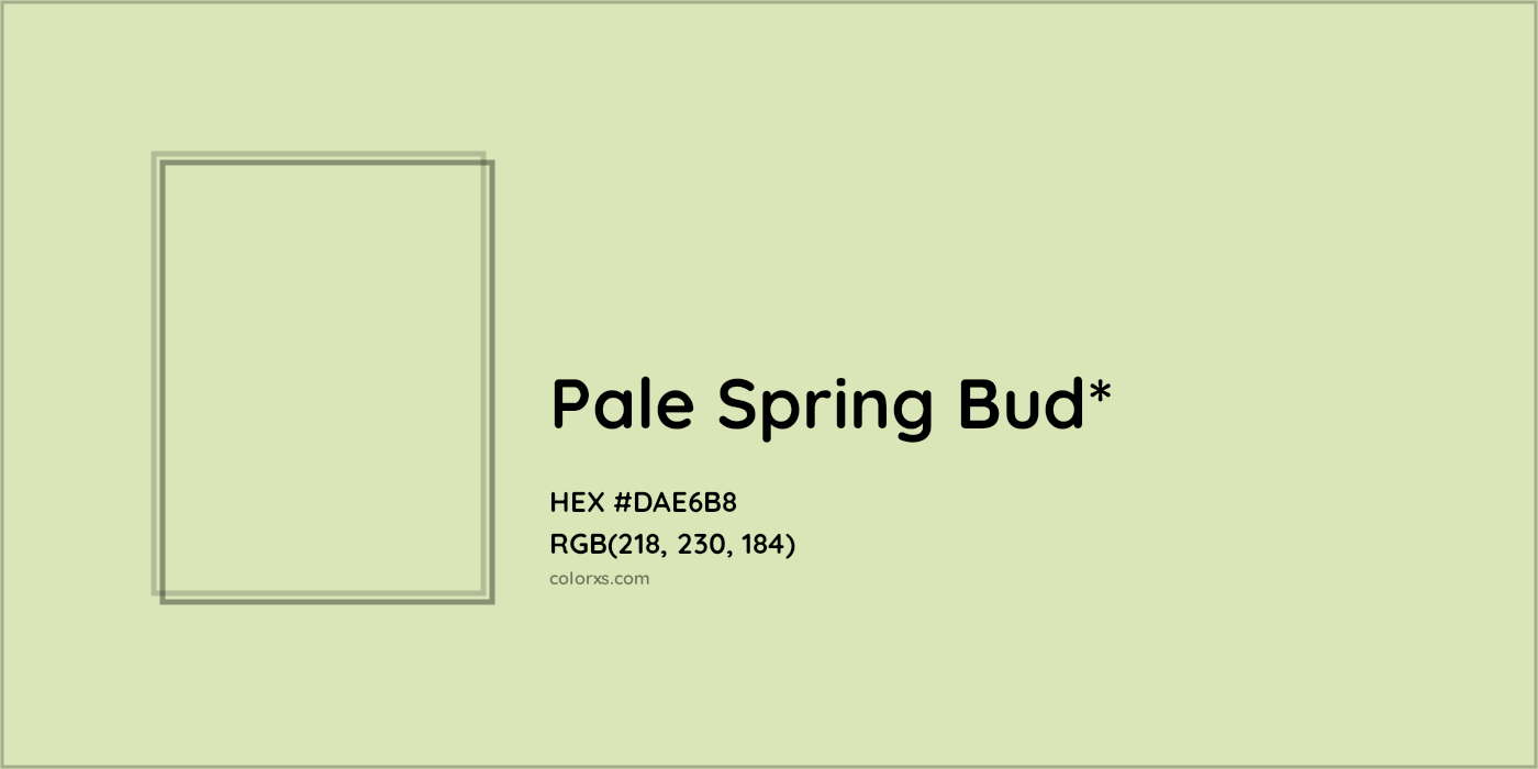 HEX #DAE6B8 Color Name, Color Code, Palettes, Similar Paints, Images