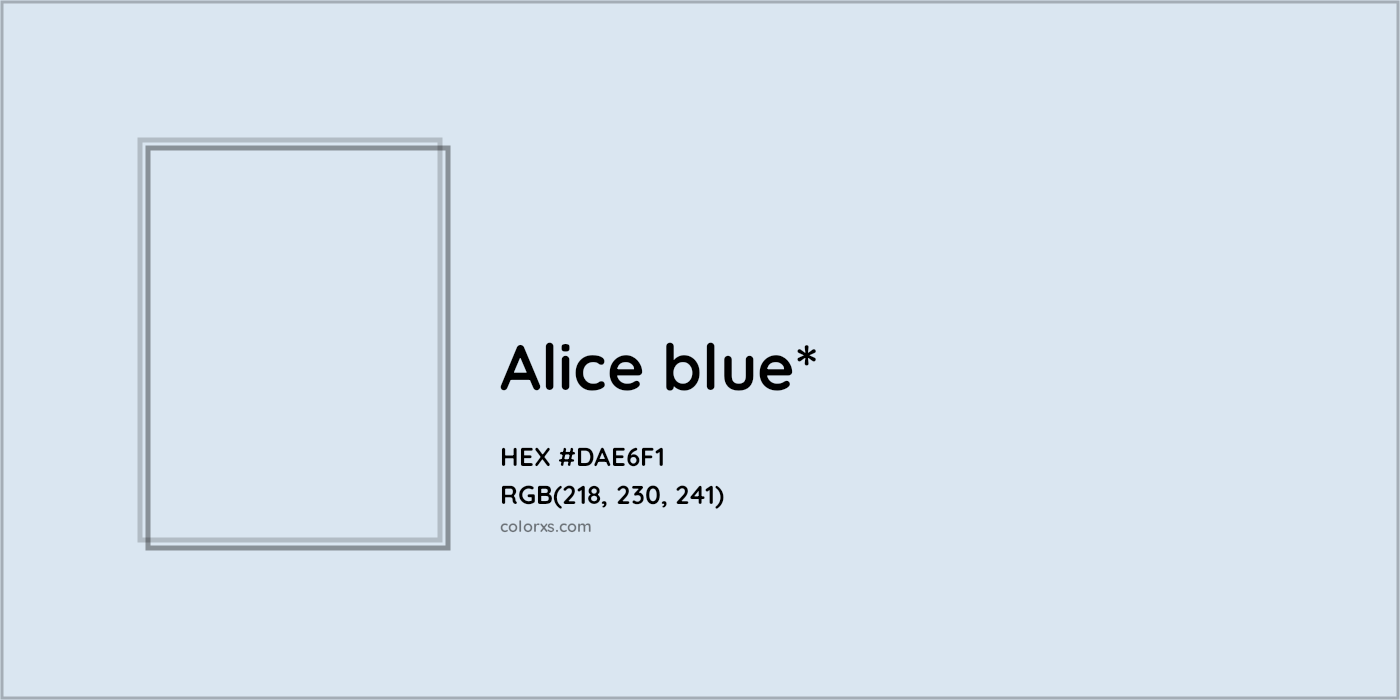 HEX #DAE6F1 Color Name, Color Code, Palettes, Similar Paints, Images