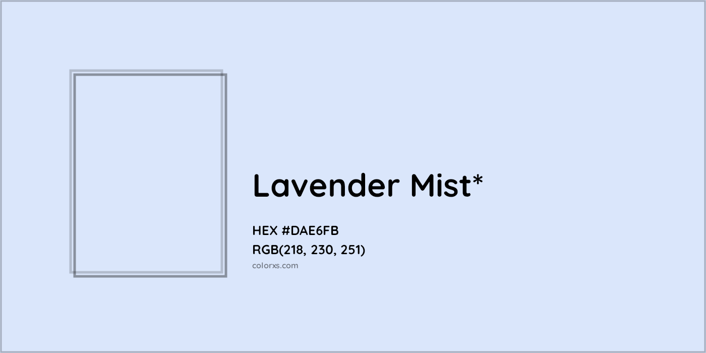 HEX #DAE6FB Color Name, Color Code, Palettes, Similar Paints, Images