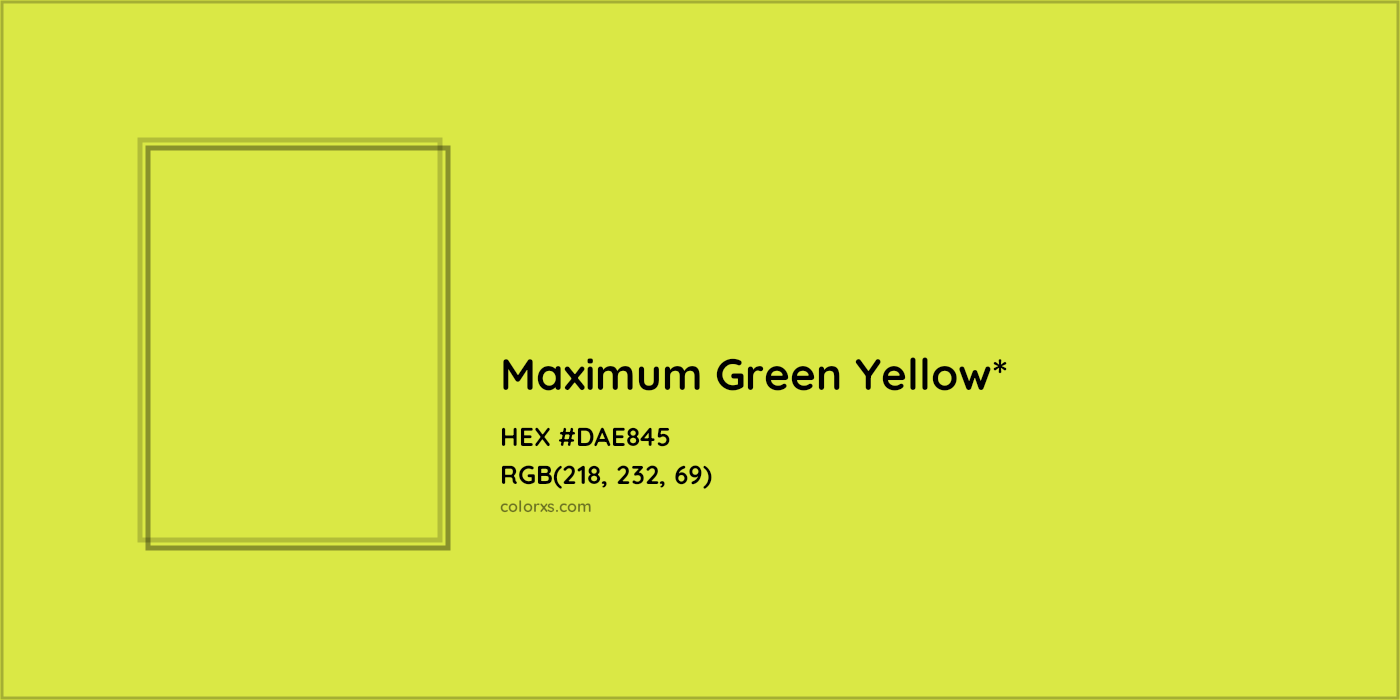 HEX #DAE845 Color Name, Color Code, Palettes, Similar Paints, Images
