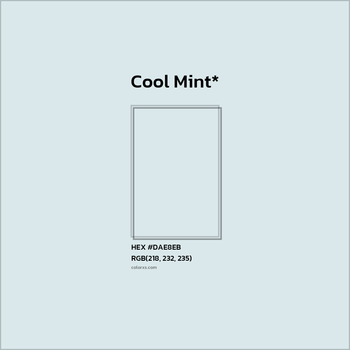 HEX #DAE8EB Color Name, Color Code, Palettes, Similar Paints, Images