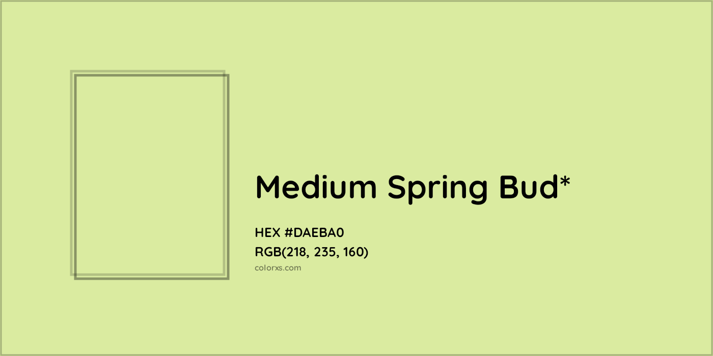 HEX #DAEBA0 Color Name, Color Code, Palettes, Similar Paints, Images