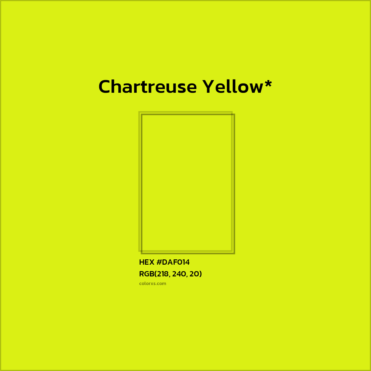 HEX #DAF014 Color Name, Color Code, Palettes, Similar Paints, Images