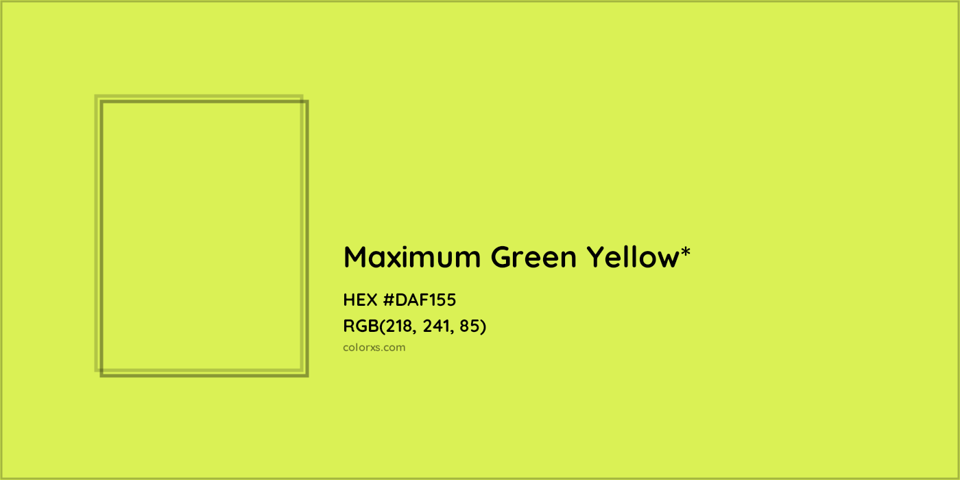 HEX #DAF155 Color Name, Color Code, Palettes, Similar Paints, Images