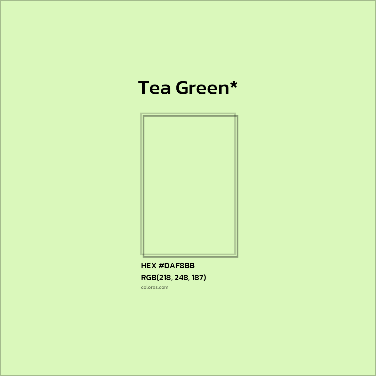 HEX #DAF8BB Color Name, Color Code, Palettes, Similar Paints, Images