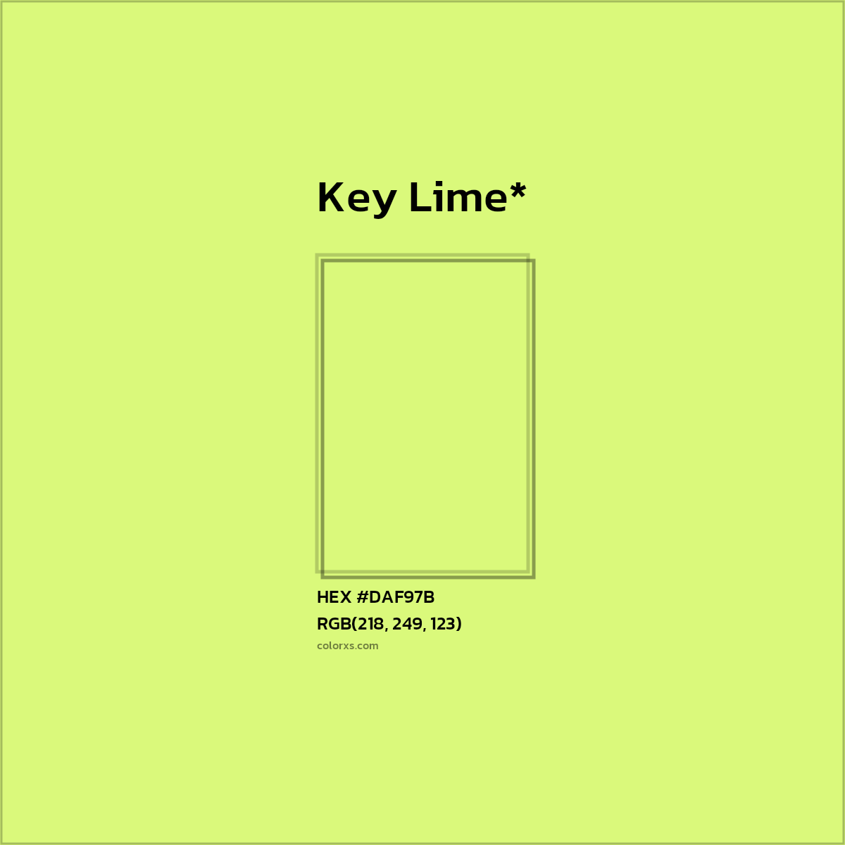 HEX #DAF97B Color Name, Color Code, Palettes, Similar Paints, Images