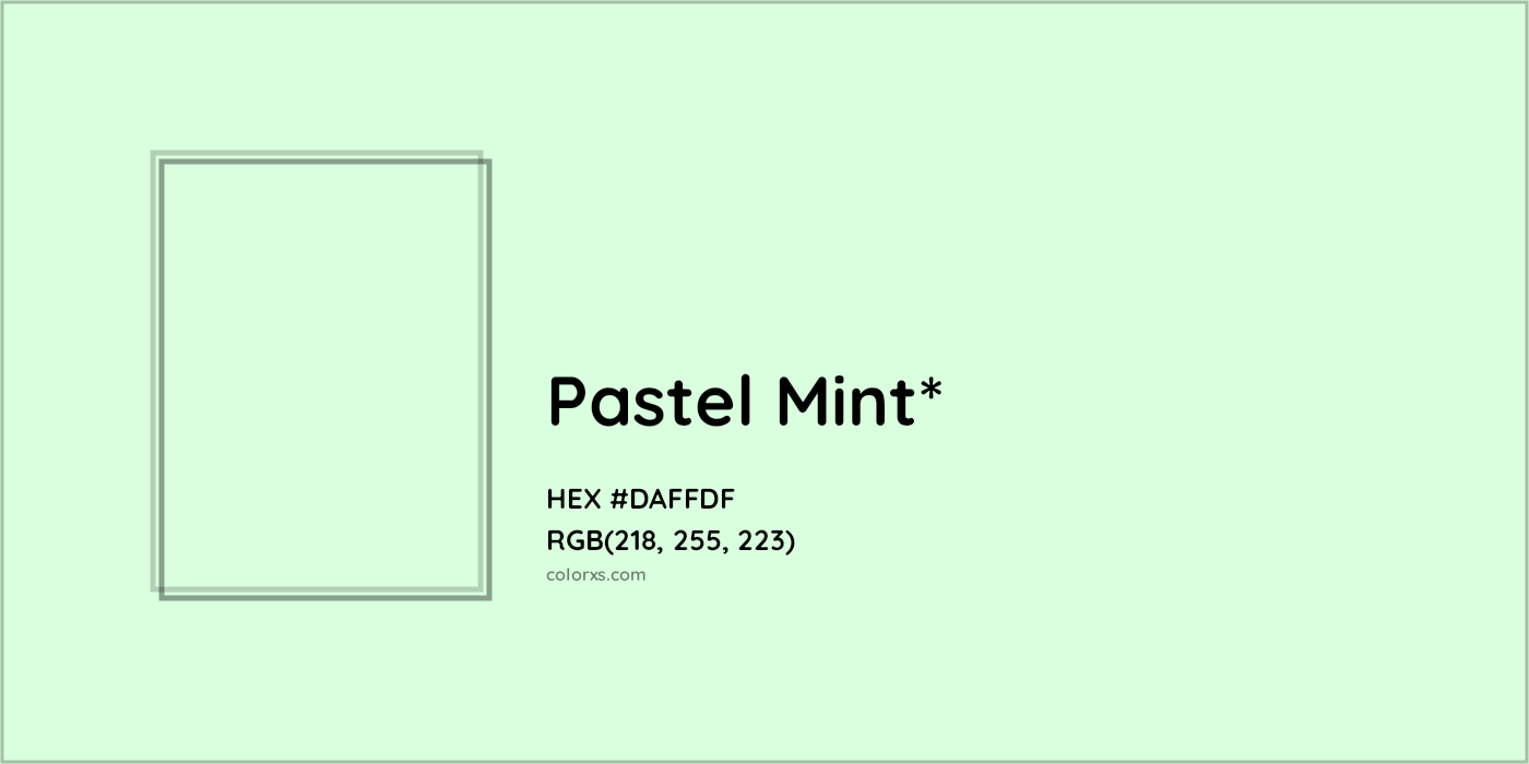 HEX #DAFFDF Color Name, Color Code, Palettes, Similar Paints, Images