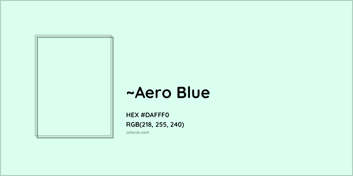 HEX #DAFFF0 Color Name, Color Code, Palettes, Similar Paints, Images