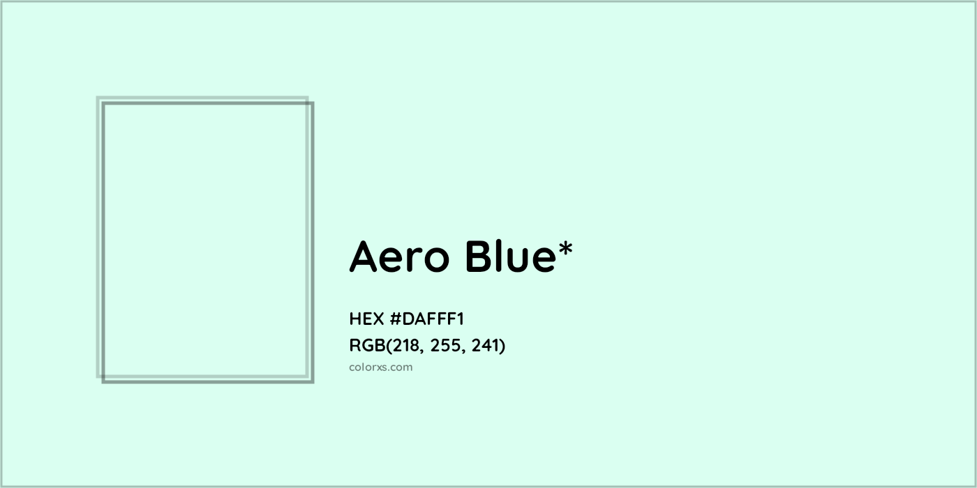 HEX #DAFFF1 Color Name, Color Code, Palettes, Similar Paints, Images