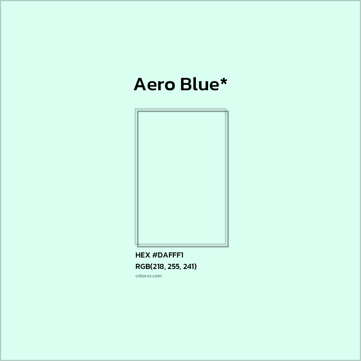 HEX #DAFFF1 Color Name, Color Code, Palettes, Similar Paints, Images