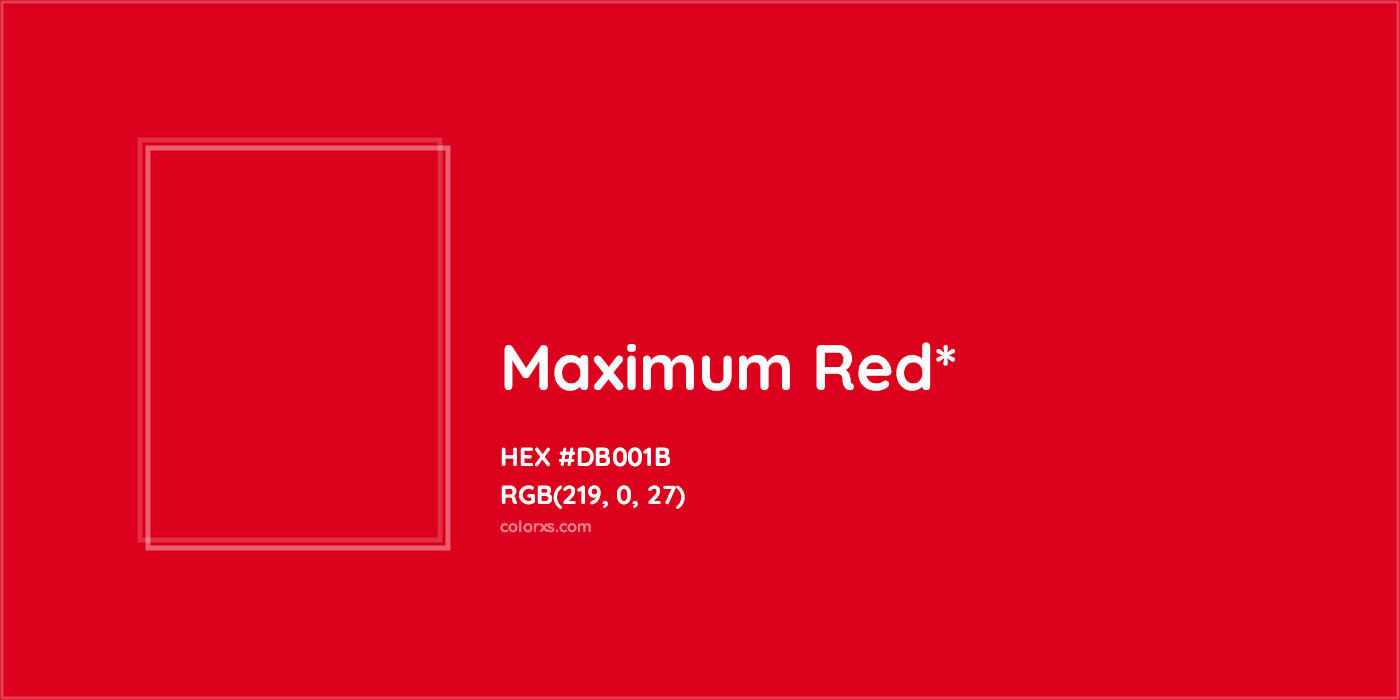 HEX #DB001B Color Name, Color Code, Palettes, Similar Paints, Images