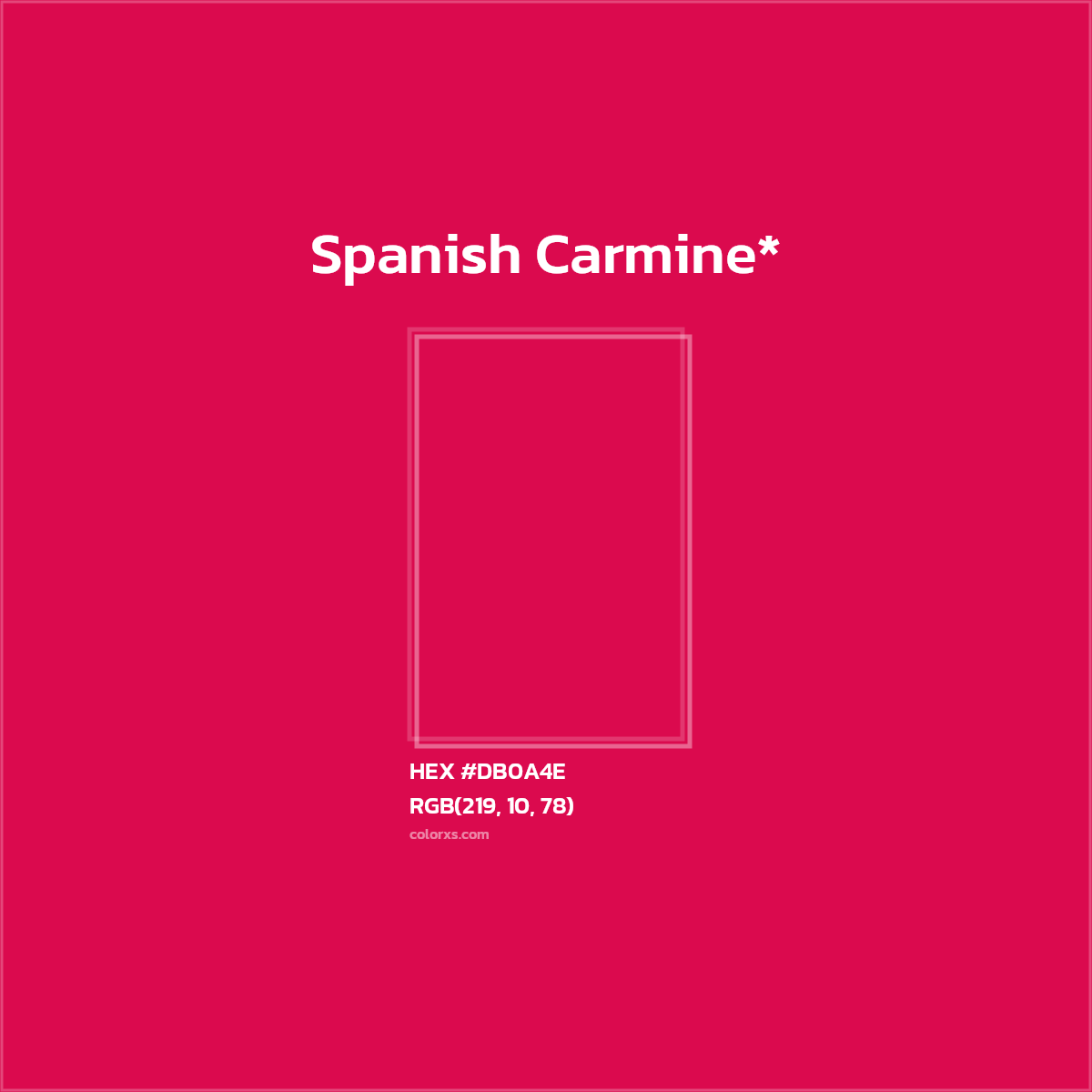 HEX #DB0A4E Color Name, Color Code, Palettes, Similar Paints, Images