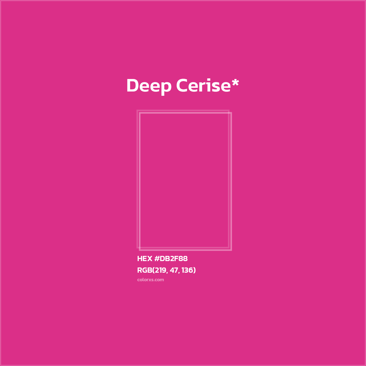 HEX #DB2F88 Color Name, Color Code, Palettes, Similar Paints, Images