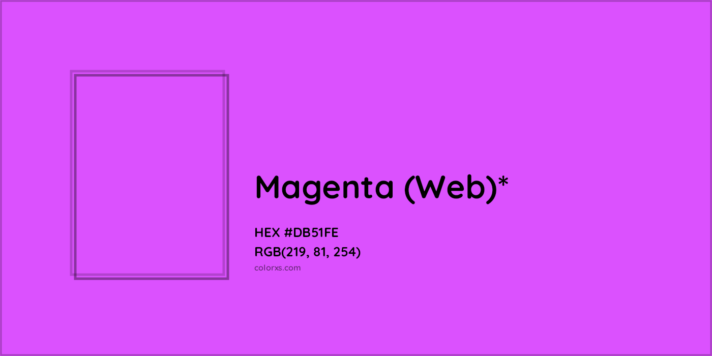 HEX #DB51FE Color Name, Color Code, Palettes, Similar Paints, Images