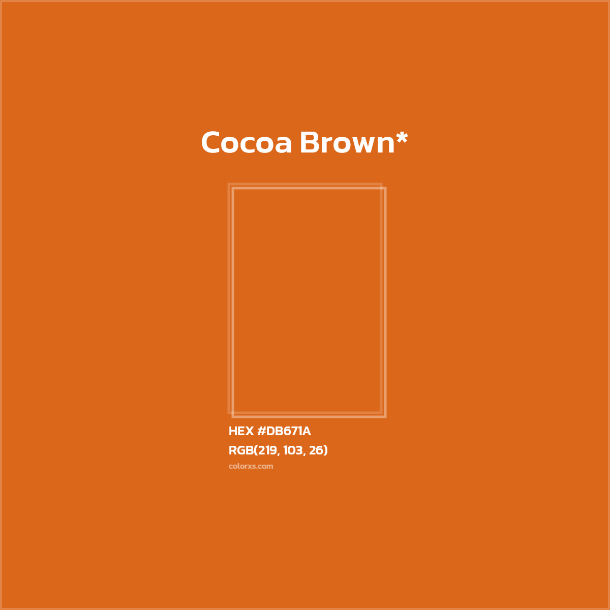 HEX #DB671A Color Name, Color Code, Palettes, Similar Paints, Images
