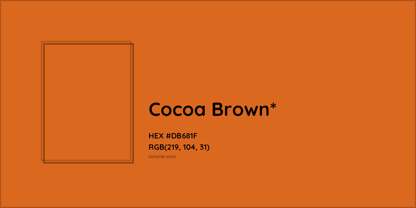 HEX #DB681F Color Name, Color Code, Palettes, Similar Paints, Images