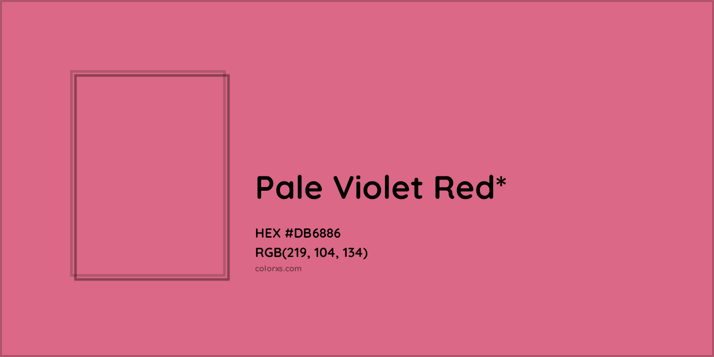 HEX #DB6886 Color Name, Color Code, Palettes, Similar Paints, Images