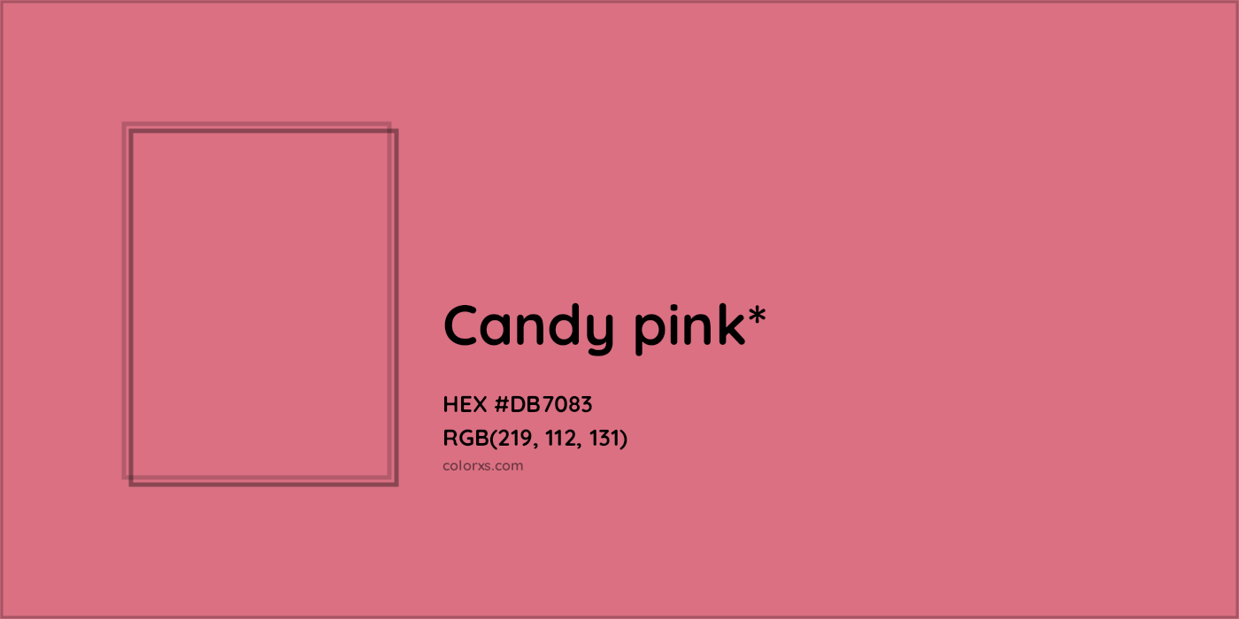 HEX #DB7083 Color Name, Color Code, Palettes, Similar Paints, Images