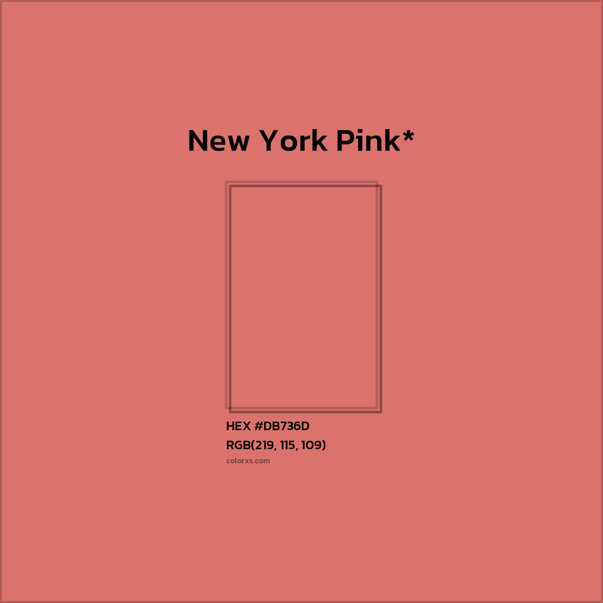 HEX #DB736D Color Name, Color Code, Palettes, Similar Paints, Images