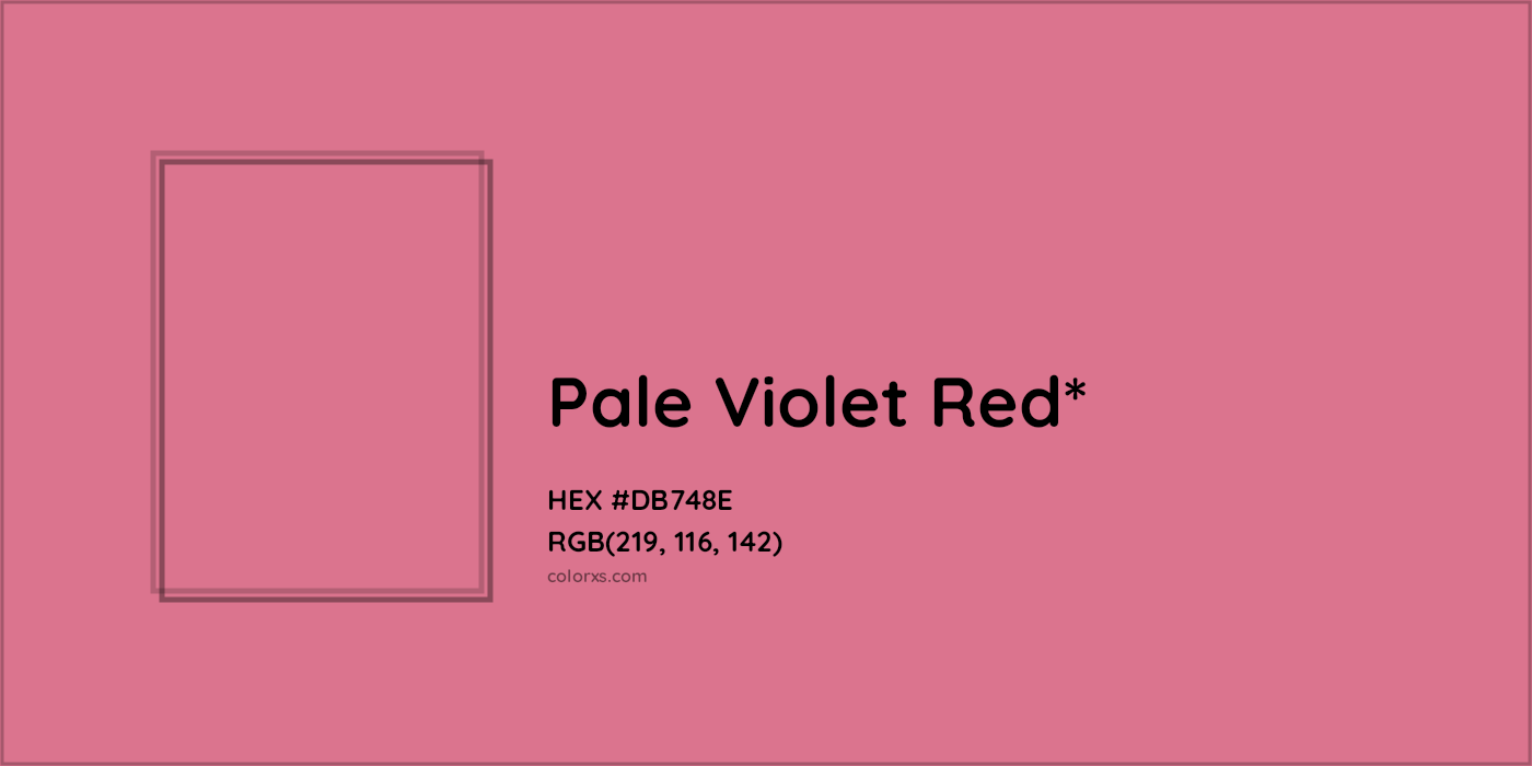HEX #DB748E Color Name, Color Code, Palettes, Similar Paints, Images