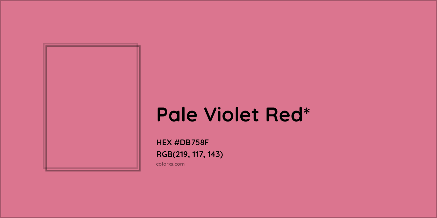 HEX #DB758F Color Name, Color Code, Palettes, Similar Paints, Images