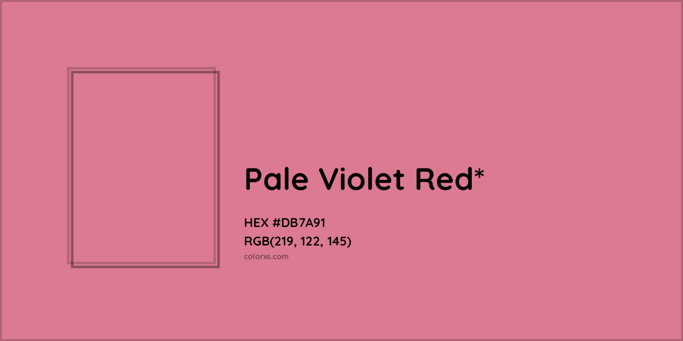 HEX #DB7A91 Color Name, Color Code, Palettes, Similar Paints, Images