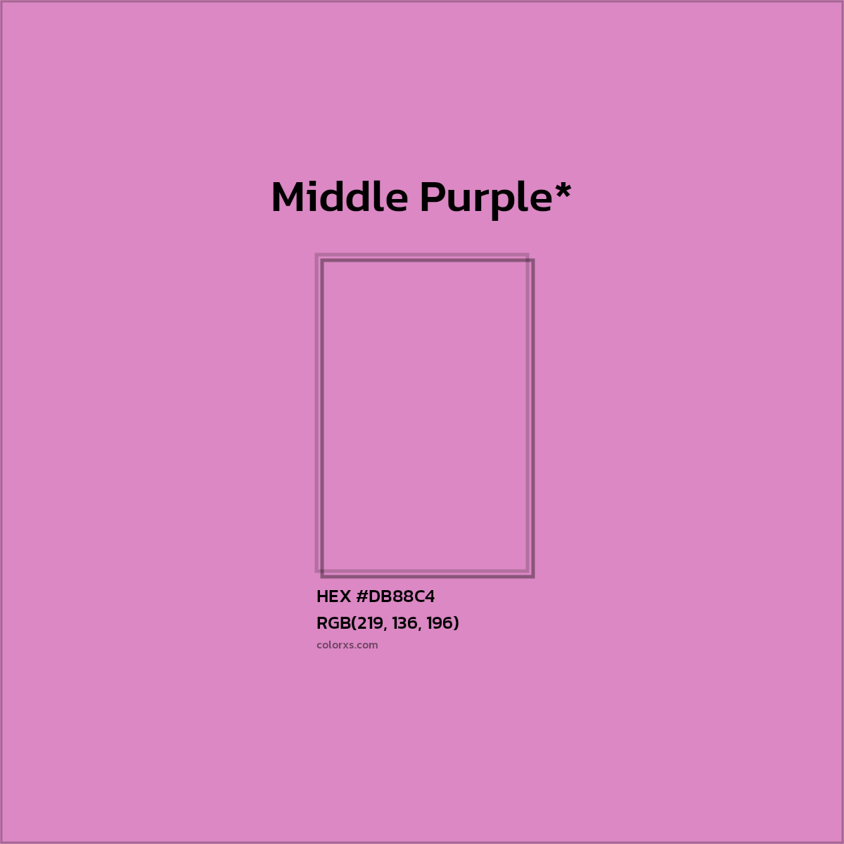 HEX #DB88C4 Color Name, Color Code, Palettes, Similar Paints, Images