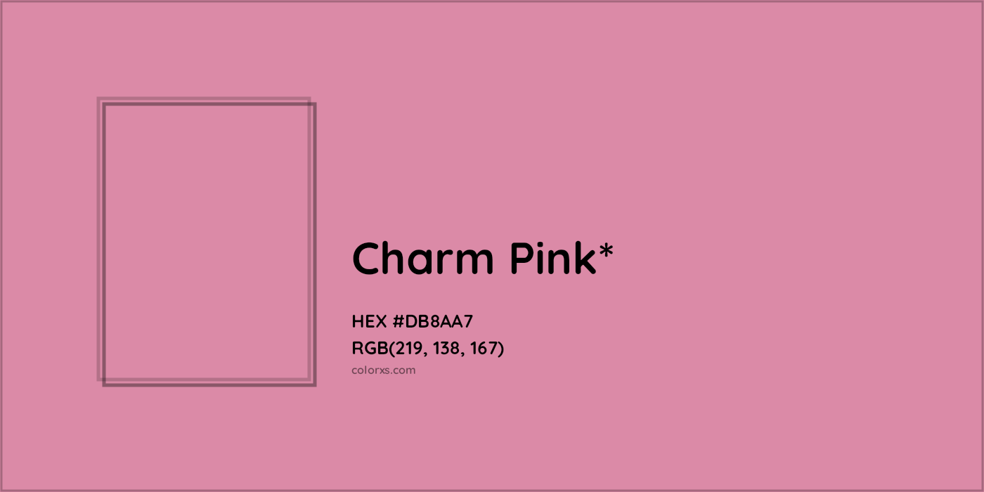 HEX #DB8AA7 Color Name, Color Code, Palettes, Similar Paints, Images