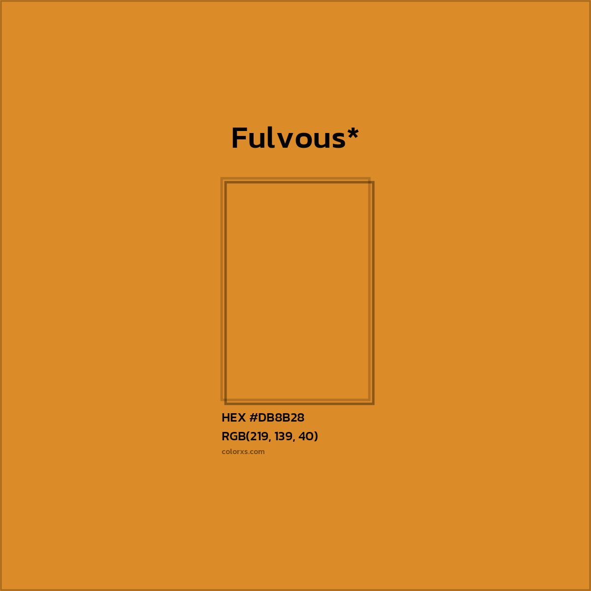 HEX #DB8B28 Color Name, Color Code, Palettes, Similar Paints, Images