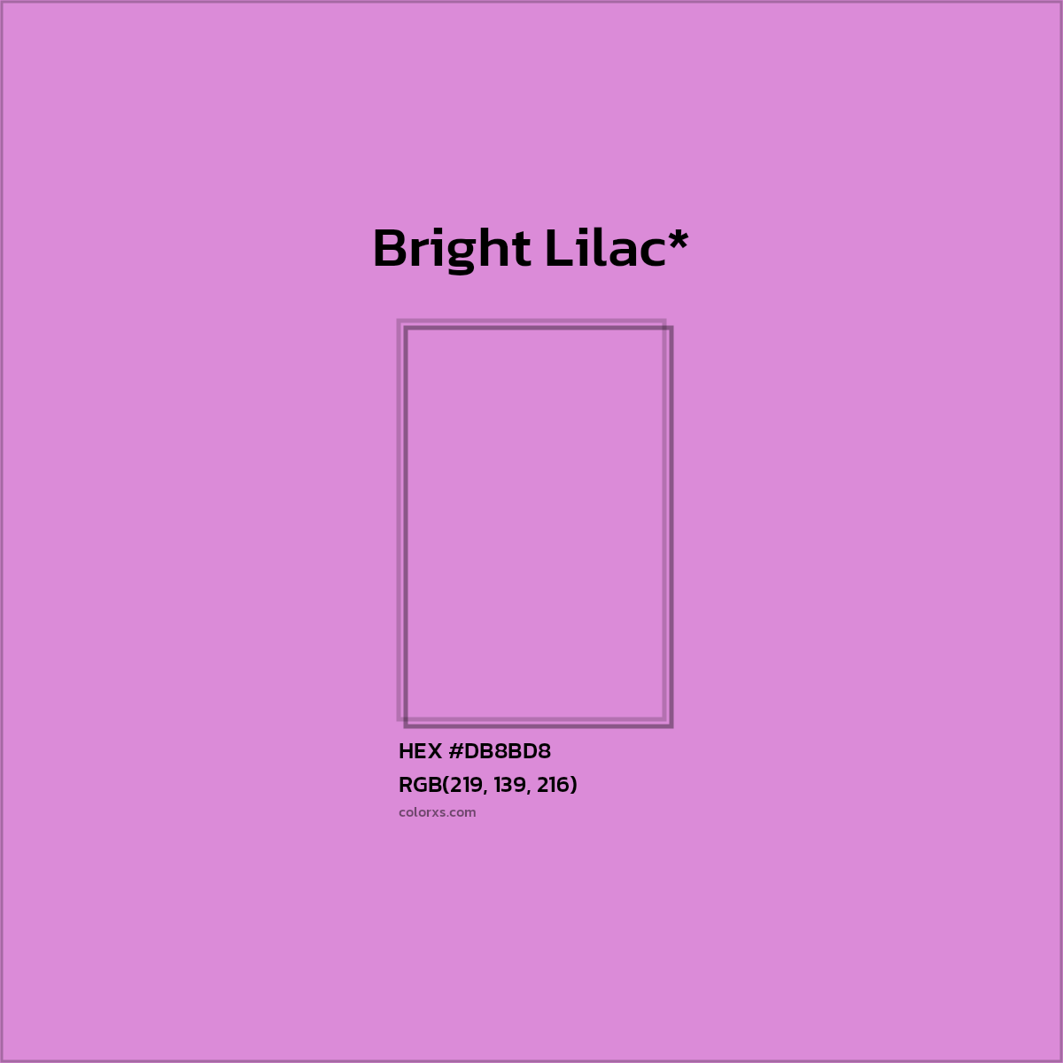HEX #DB8BD8 Color Name, Color Code, Palettes, Similar Paints, Images