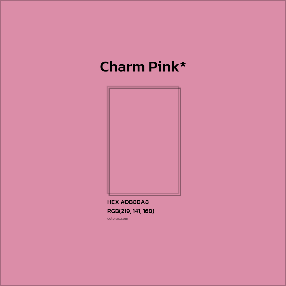 HEX #DB8DA8 Color Name, Color Code, Palettes, Similar Paints, Images