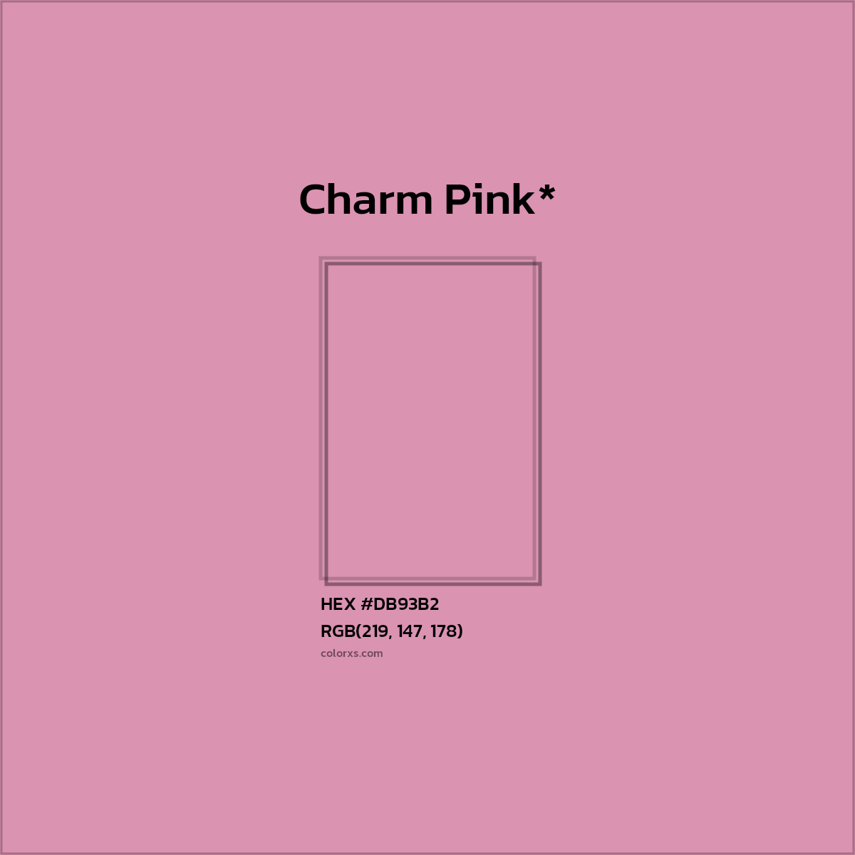 HEX #DB93B2 Color Name, Color Code, Palettes, Similar Paints, Images