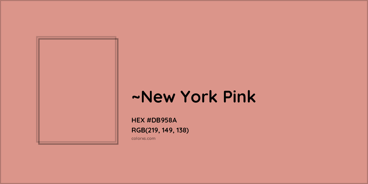 HEX #DB958A Color Name, Color Code, Palettes, Similar Paints, Images