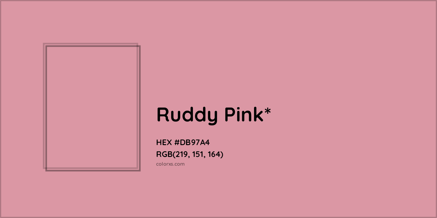 HEX #DB97A4 Color Name, Color Code, Palettes, Similar Paints, Images
