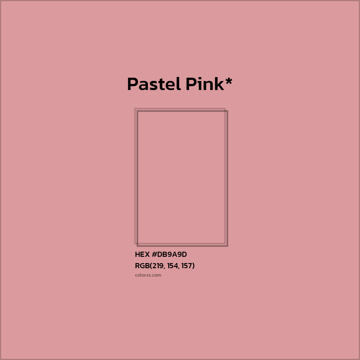 HEX #DB9A9D Color Name, Color Code, Palettes, Similar Paints, Images