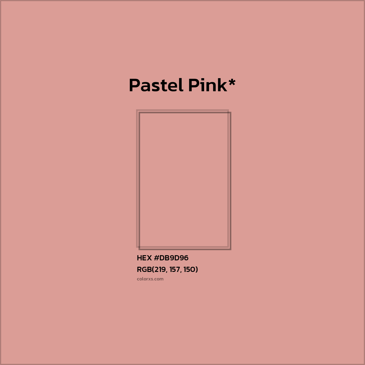 HEX #DB9D96 Color Name, Color Code, Palettes, Similar Paints, Images