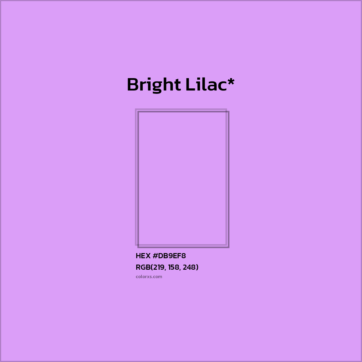 HEX #DB9EF8 Color Name, Color Code, Palettes, Similar Paints, Images